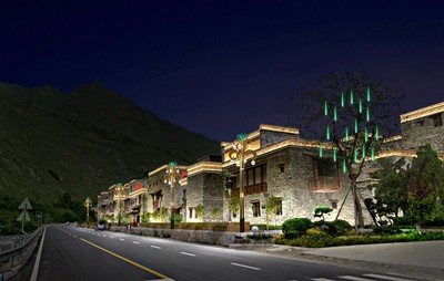 桃坪羌寨夜景效果 (4)
